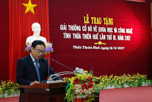 Ông Trần Ngọc Nam phát biểu tại buổi lễ. Ảnh: Nhật Tuấn.